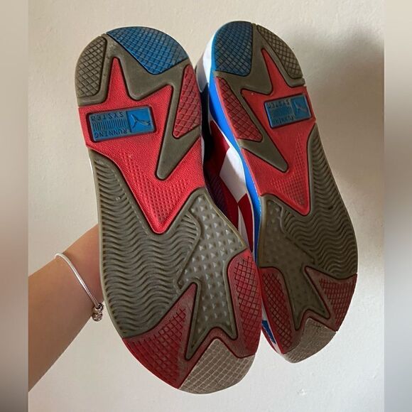 Puma Rs x Retro Red Steel Gray Indigo Sneakers Size 10.5 - Picture 10 of 11